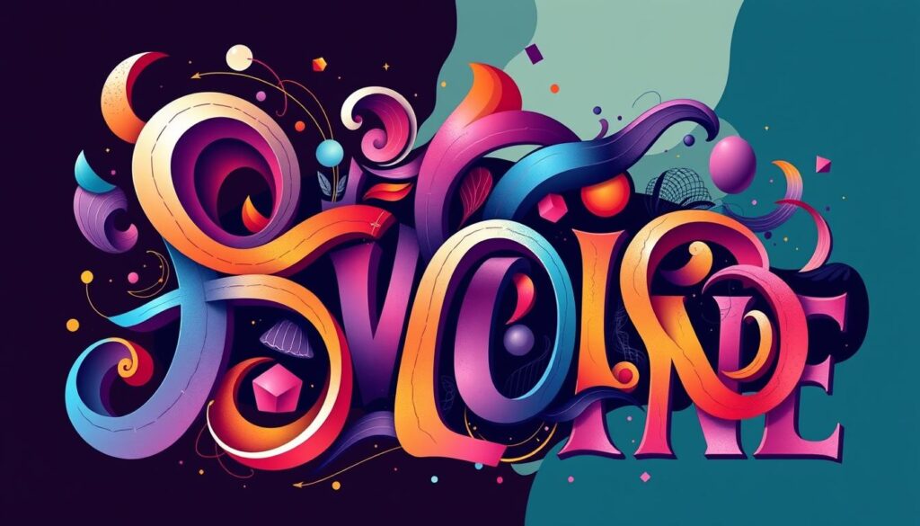 Typography in vector art